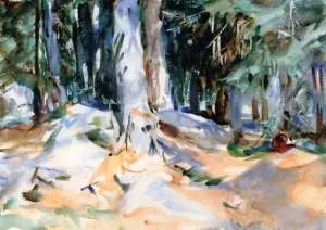 Purtud, A Forest Scene by John Singer Sargent Oil Painting