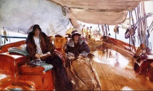 Rainy Day on the Deck of the Yacht Constellation by John Singer Sargent Oil Painting