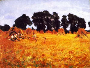 Reapers Resting in a Wheat Field by John Singer Sargent Oil Painting