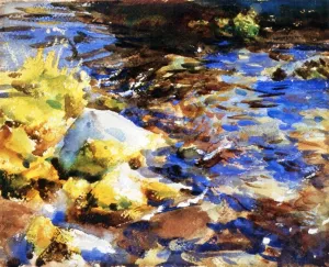 Reflections: Rocks and Water by John Singer Sargent Oil Painting