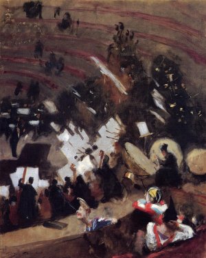 Rehearsal of the Pas de Loup Orchestra at the Cirque d'Hiver by John Singer Sargent Oil Painting