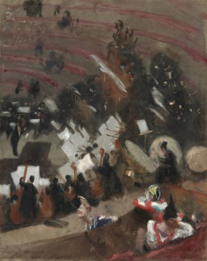 Rehearsal of the Pasdeloup Orchestra at the Cirque d'Hiver by John Singer Sargent Oil Painting