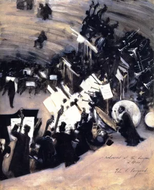 Rehearsal of the Pasdeloup Orchestra at the Cirque d'Hiver by John Singer Sargent - Oil Painting Reproduction
