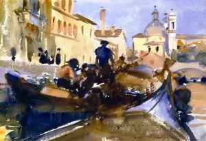 Rio de Ognissanti, with a View of the Gesuati by John Singer Sargent - Oil Painting Reproduction