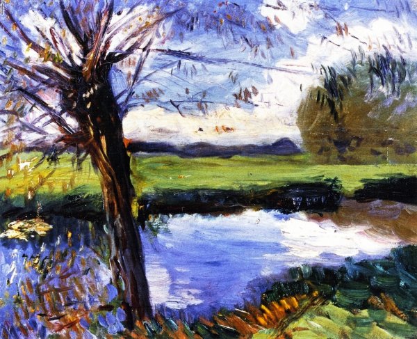 River Bank, Near Oxford by John Singer Sargent - Hand-Painted Oil Painting Reproduction