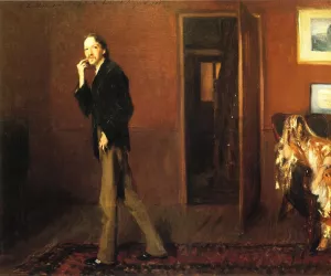 Robert Louis Stevenson and His Wife by John Singer Sargent - Oil Painting Reproduction