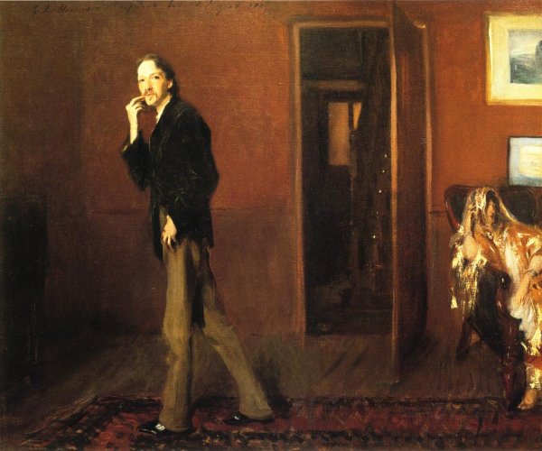 Main Product Photo of Robert Louis Stevenson and His Wife Painting by John Singer Sargent