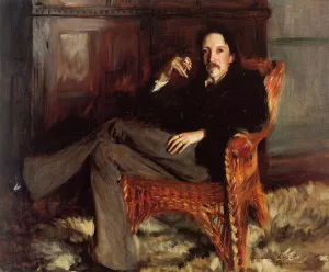 Robert Louis Stevenson by John Singer Sargent - Oil Painting Reproduction
