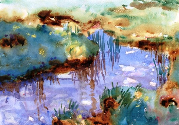 Main Product Photo of Rocks and Stream Painting by John Singer Sargent