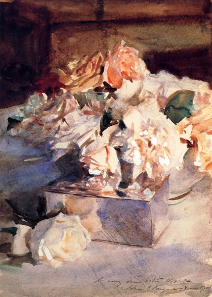 Roses by John Singer Sargent - Hand-Painted Oil Painting Reproduction