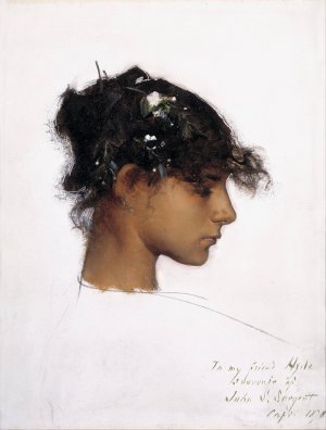 Rosina Ferrara, Head Of A Capri Girl by John Singer Sargent Oil Painting
