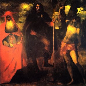 Saint Roch with Saint Jerome and Saint Sebastian after a Picture Attributed to Alessandro Oliverio by John Singer Sargent Oil Painting
