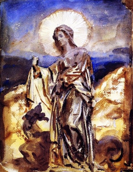 Saint with Dragon by John Singer Sargent - Hand-Painted Oil Painting Reproduction
