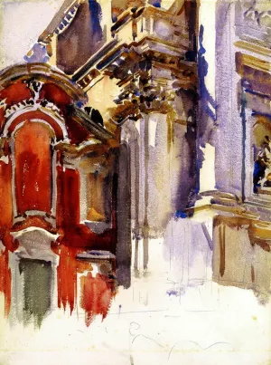 San Stae, Venice Unfinished by John Singer Sargent Oil Painting