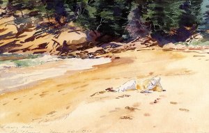 Sand Beach, Schooner Head, Maine by John Singer Sargent Oil Painting