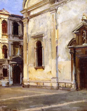 Santa Maria del Carmelo and Scuola Grande dei Carmini by John Singer Sargent - Oil Painting Reproduction