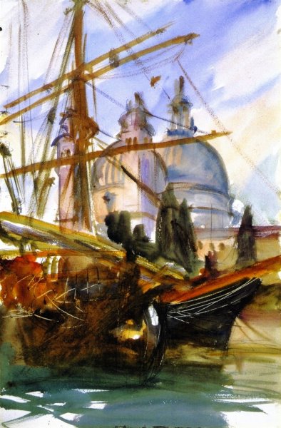 Santa Maria della Salute, Venice by John Singer Sargent - Hand-Painted Oil Painting Reproduction