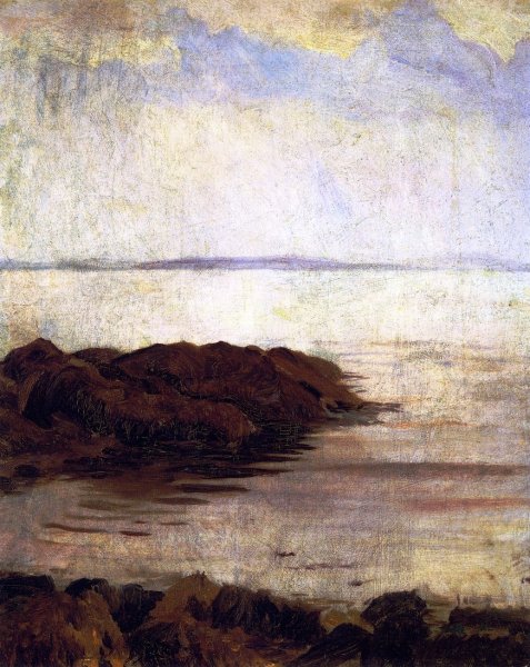 Seascape with Rocks by John Singer Sargent - Hand-Painted Oil Painting Reproduction