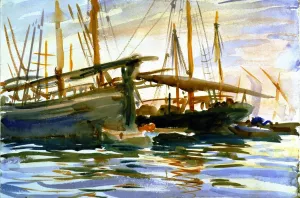 Shipping, Venice painting by John Singer Sargent