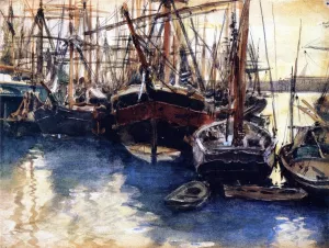Ships and Boats by John Singer Sargent Oil Painting