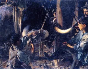 Shoeing the Ox by John Singer Sargent Oil Painting