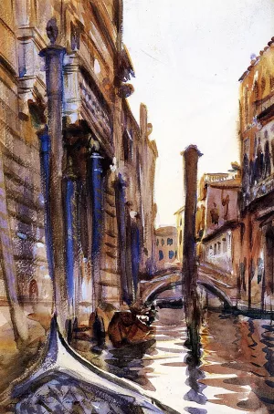 Side Canal in Venice by John Singer Sargent Oil Painting