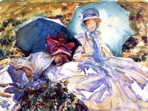 Simplon Pass: The Green Parasol by John Singer Sargent Oil Painting