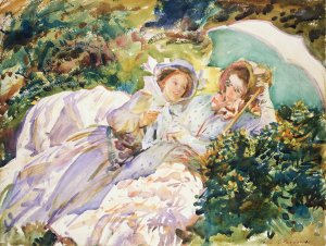 Simplon Pass; The Tease by John Singer Sargent Oil Painting