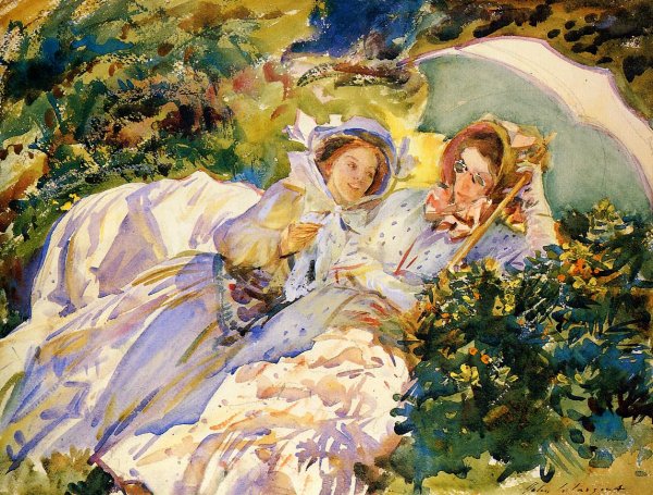 Simplon Pass: The Tease by John Singer Sargent - Hand-Painted Oil Painting Reproduction