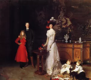Sir George Sitwell, Lady Ida Sitwell and Family by John Singer Sargent - Oil Painting Reproduction