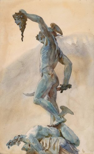 Sketch of Cellini's 'Perseus' by John Singer Sargent Oil Painting