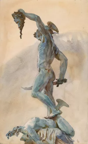 Sketch of Cellini's 'Perseus' by John Singer Sargent Oil Painting