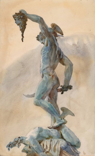 Sketch of Cellini's 'Perseus' by John Singer Sargent - Hand-Painted Oil Painting Reproduction