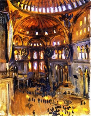 Sketch of Santa Sophia painting by John Singer Sargent