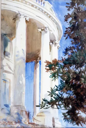 South Portico of the White House, Washington, D. C. by John Singer Sargent Oil Painting