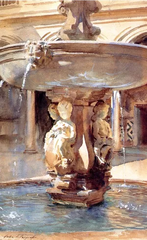 Spanish Fountain by John Singer Sargent - Oil Painting Reproduction