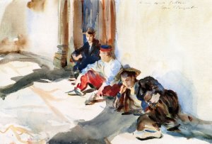 Spanish Soldiers II by John Singer Sargent Oil Painting