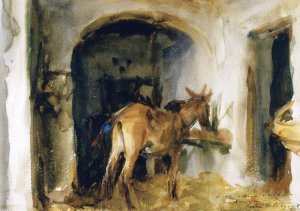 Stable Cuadra by John Singer Sargent Oil Painting