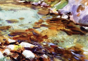 Stream with Rocks by John Singer Sargent - Oil Painting Reproduction