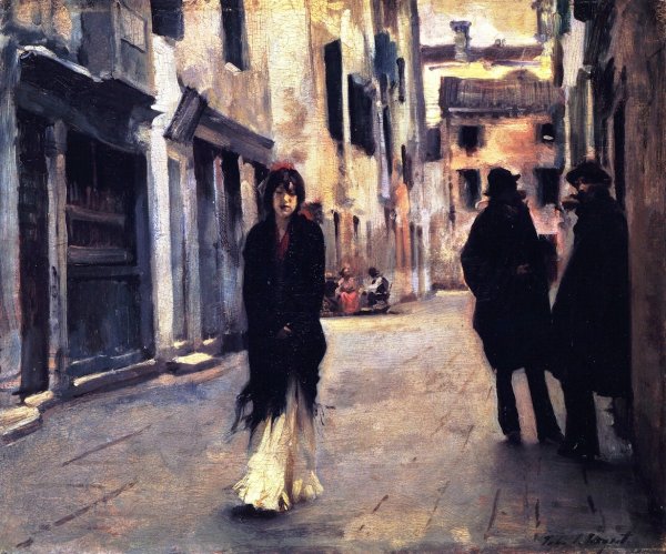 Main Product Photo of Street in Venice Painting by John Singer Sargent