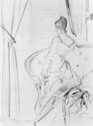 Study for Madame X Oil painting by John Singer Sargent