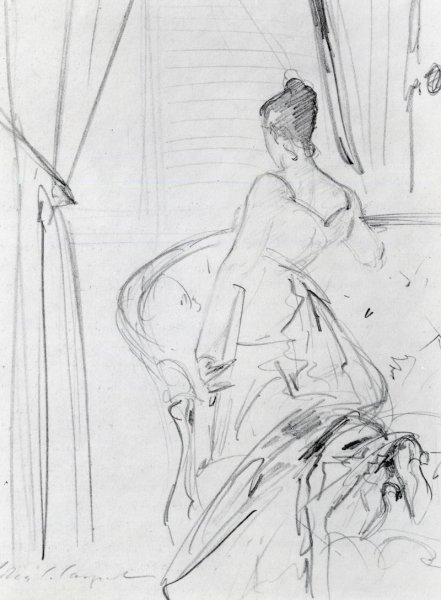 Study for Madame X by John Singer Sargent - Hand-Painted Oil Painting Reproduction