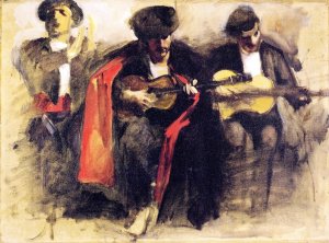 Study for Seated Musicians 'El Jaleo' by John Singer Sargent Oil Painting