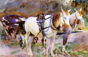 Study of Horses, Jerusalem by John Singer Sargent - Oil Painting Reproduction