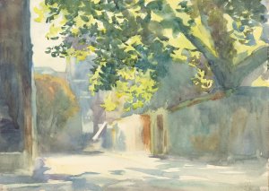 Sunlit Wall Under a Tree by John Singer Sargent Oil Painting