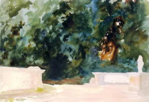 Terrace and Gardens, Villa Torlonia, Frascati by John Singer Sargent Oil Painting