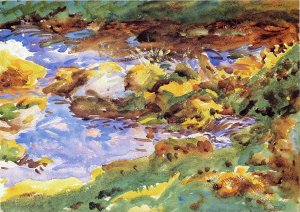 The Alps: Val D'Aosta, Purtud by John Singer Sargent Oil Painting