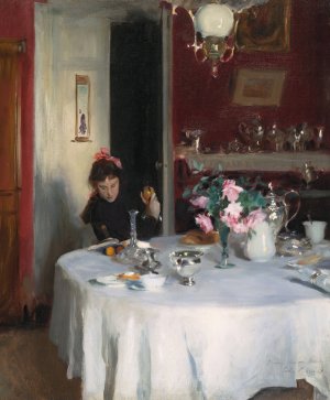 The Breakfast Table by John Singer Sargent Oil Painting