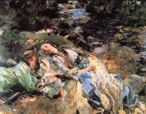 The Brook Oil painting by John Singer Sargent