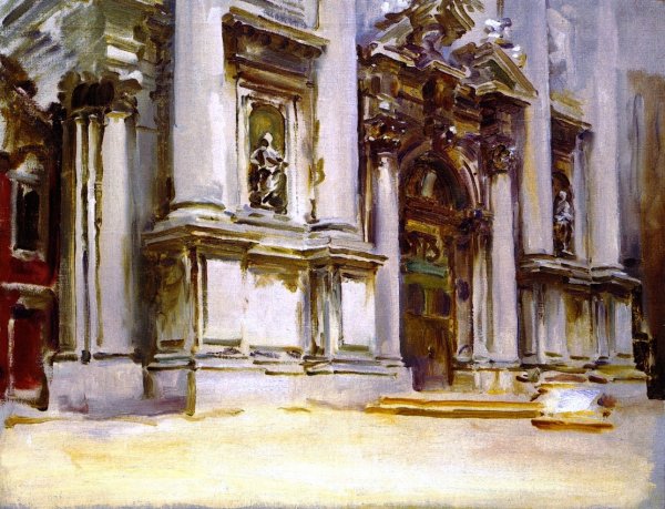 The Church of San Stae, Venice by John Singer Sargent - Hand-Painted Oil Painting Reproduction